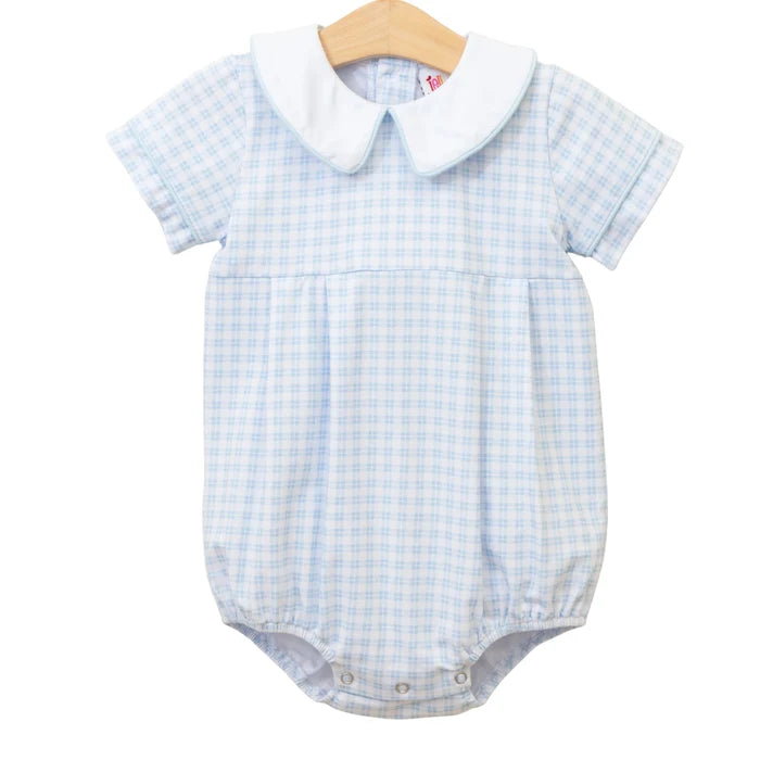 Jellybean Powder Blue Plaid Bubble
