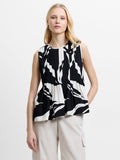 Jessie Abstract Monochrome Sleeveless Top