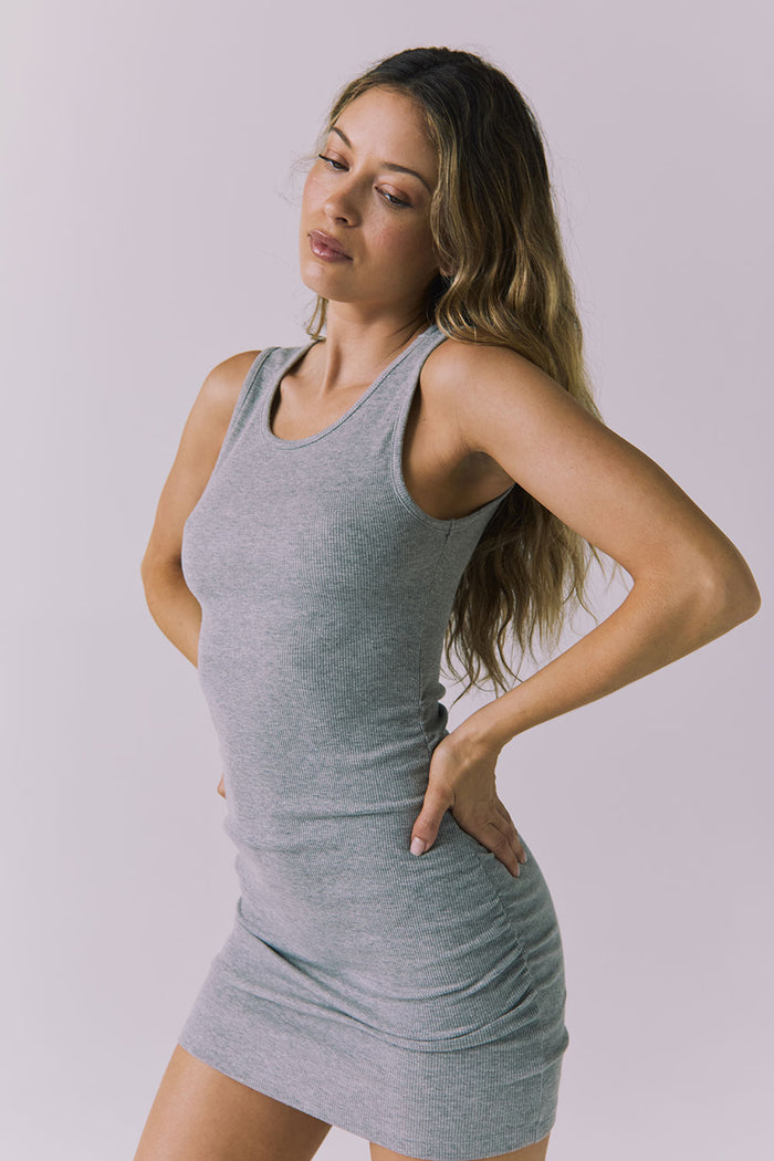 Womens Joanne Heather Grey Mini Dress chaserbrand