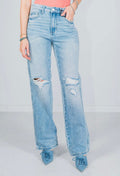 Judy Blue High Waist Rigid Magic Destroy 90's Straight Jeans