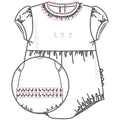 Juliette's Classics Ruffle Short Sleeve Bubble pink