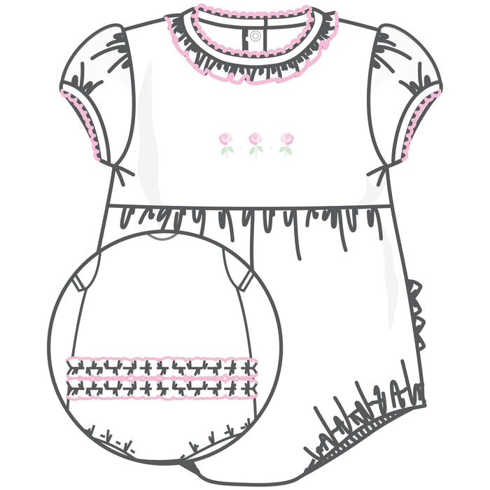 Juliette's Classics Ruffle Short Sleeve Bubble pink