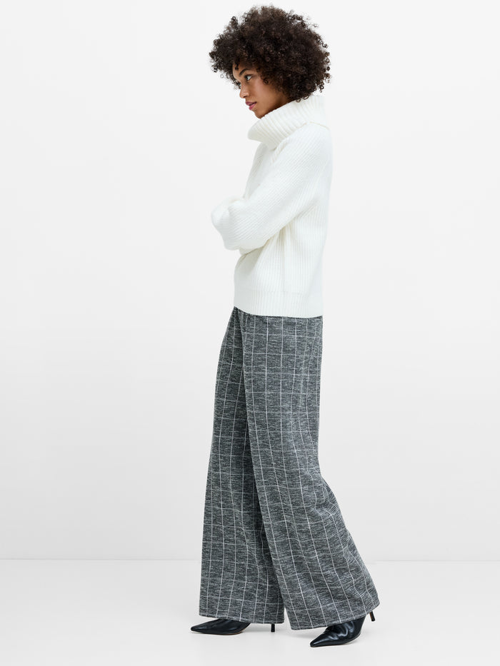 Kessy Cream Draped Funnel Neck Knit Jumper