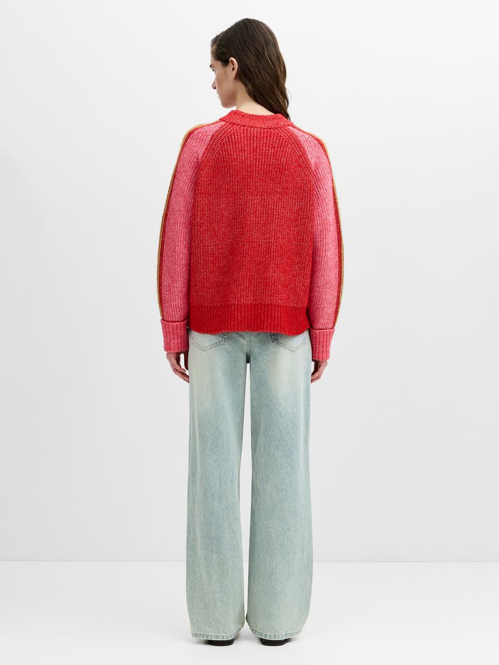 Kessy Multi-Colour Striped Sleeve Jumper