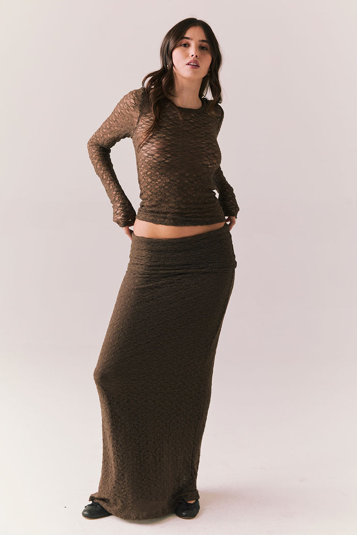 Kevin Espresso Long Sleeve Womens chaserbrand