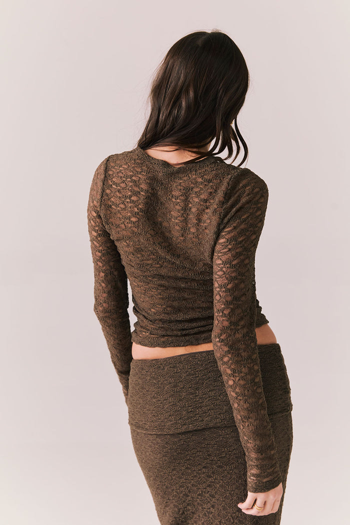 Kevin Espresso Long Sleeve Womens chaserbrand