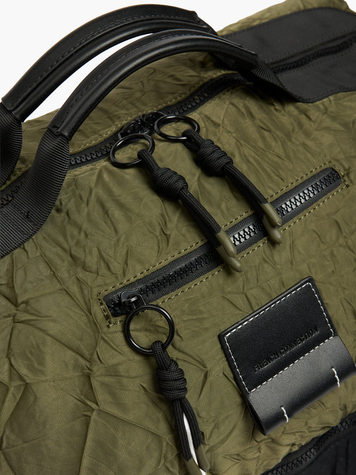 Khaki Crinkle Holdall Gym Bag