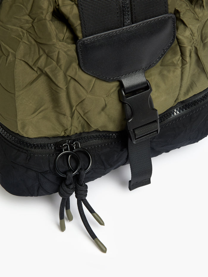 Khaki Crinkle Holdall Gym Bag