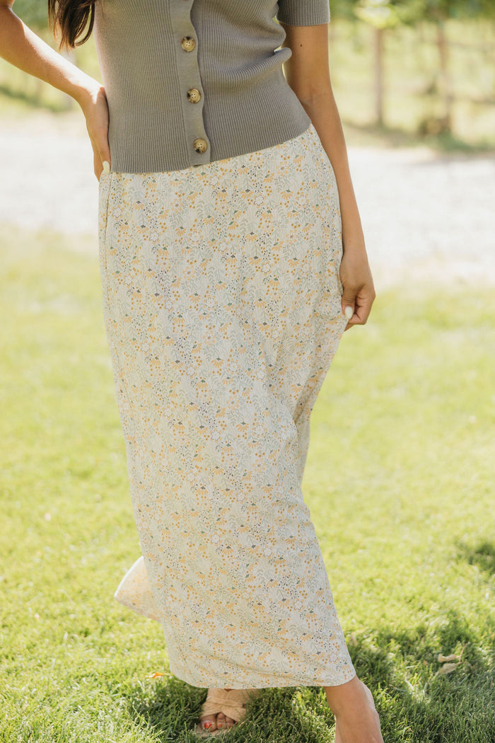 Lemon Leaf Slip Skirt