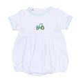 Lil' Green Tractor Embroidered Bubble