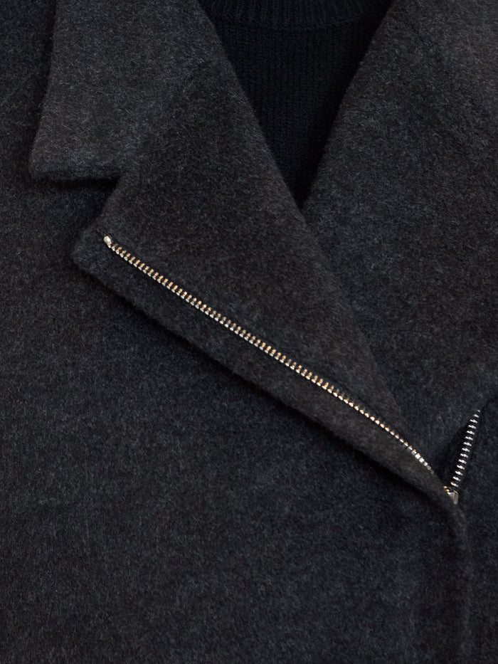 Lilia Dark Grey Bomber Coat