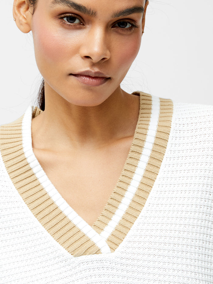 Lily Long Sleeve Varsity V-Neck Jumper