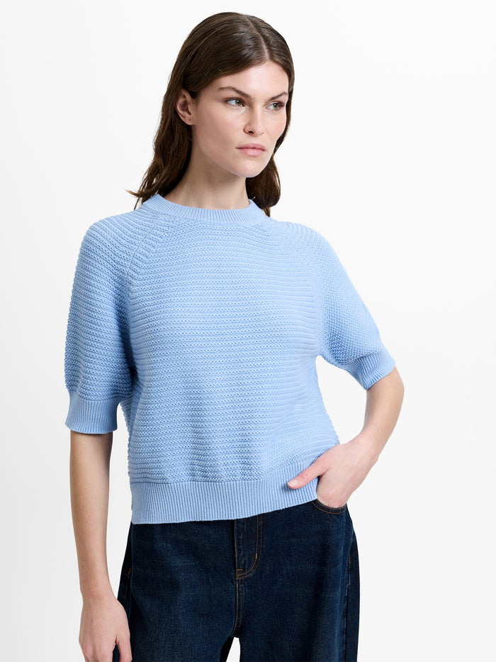 Lily Mozart Purl Knit Short Sleeve Jumper