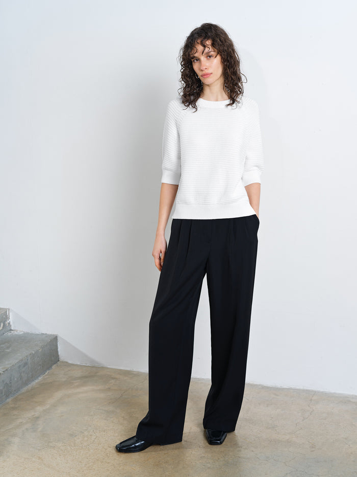 Lily Mozart Purl Knit Short Sleeve Jumper