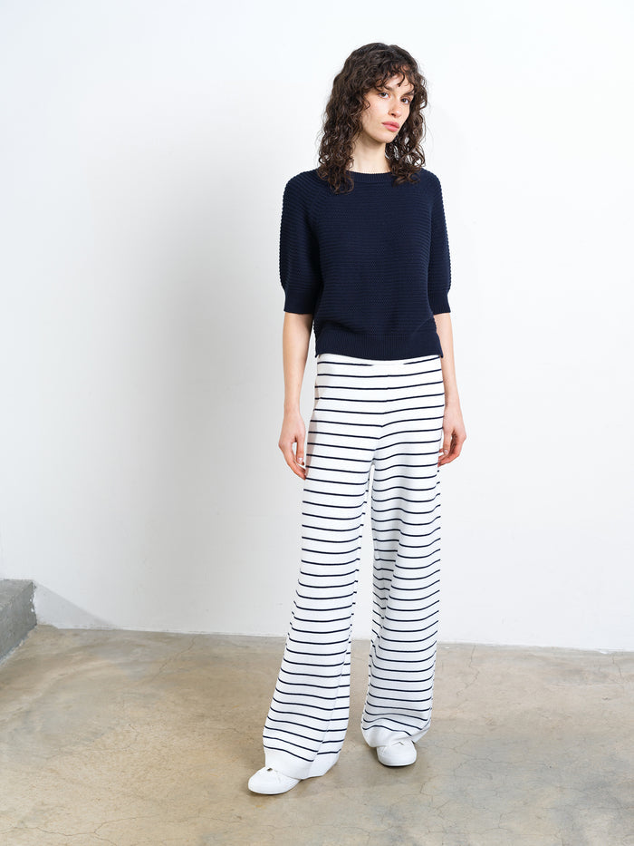 Lily Mozart Purl Knit Short Sleeve Jumper