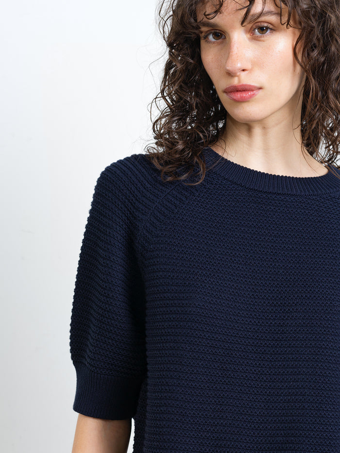 Lily Mozart Purl Knit Short Sleeve Jumper