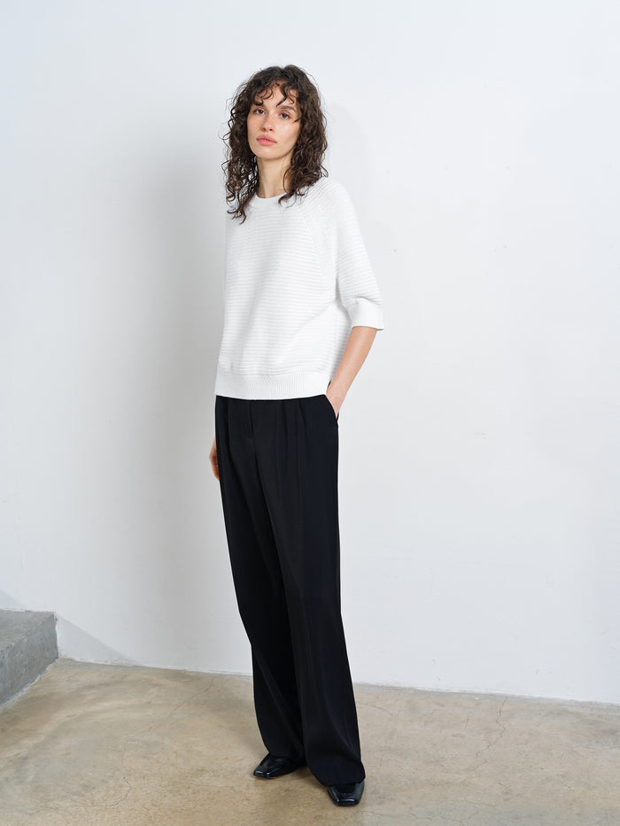 Lily Mozart Purl Knit Short Sleeve Jumper