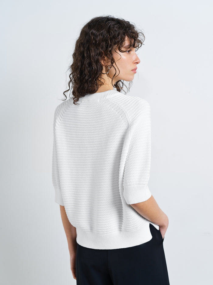 Lily Mozart Purl Knit Short Sleeve Jumper