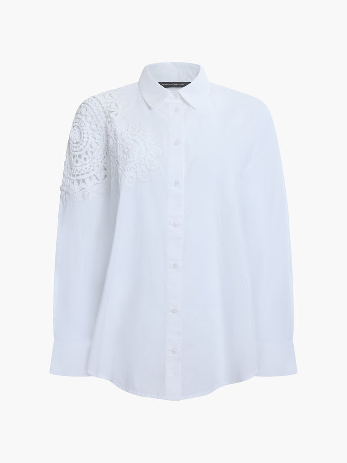 Lina Cotton Crochet Mix Shirt