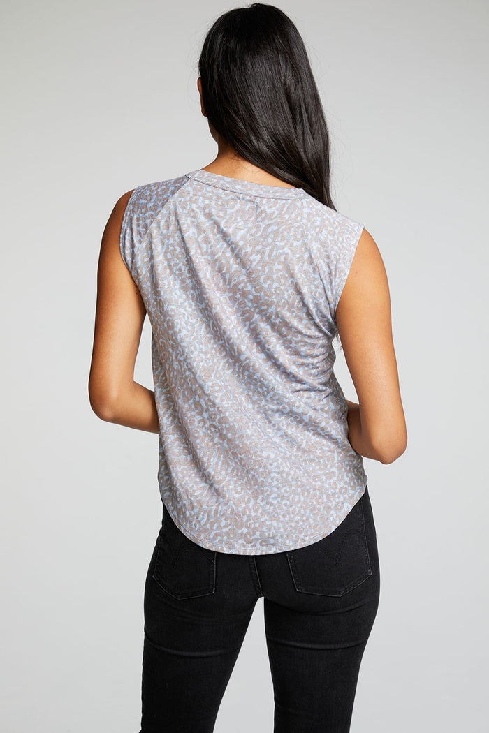Linen Jersey Cap Sleeve Raglan Shirttail Muscle Tee WOMENS - chaserbrand