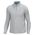 Local boy Bentley Quarter Zip light gray/ light blue