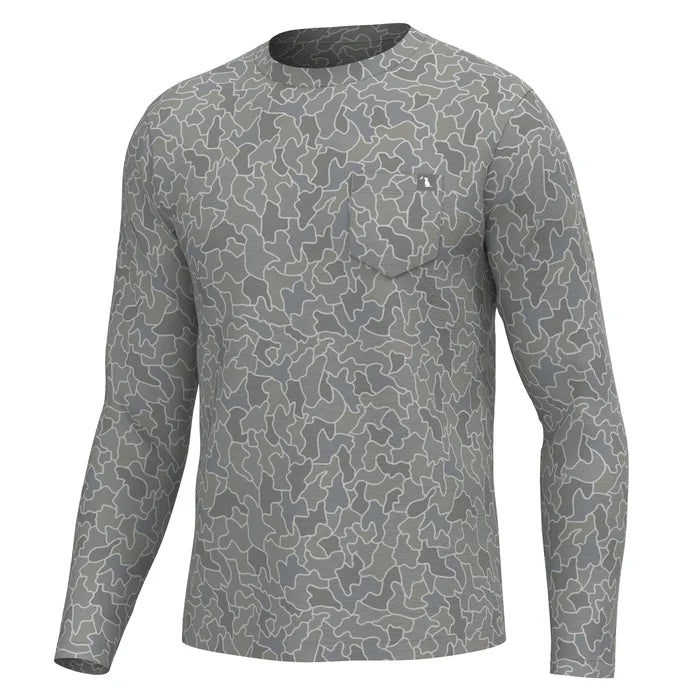 Local boy LS Heather Blend Crew cobblestone gray