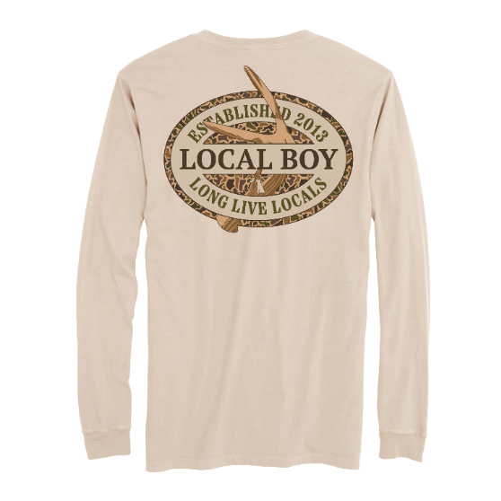 Local boy Old School Antler Oval LS Tee