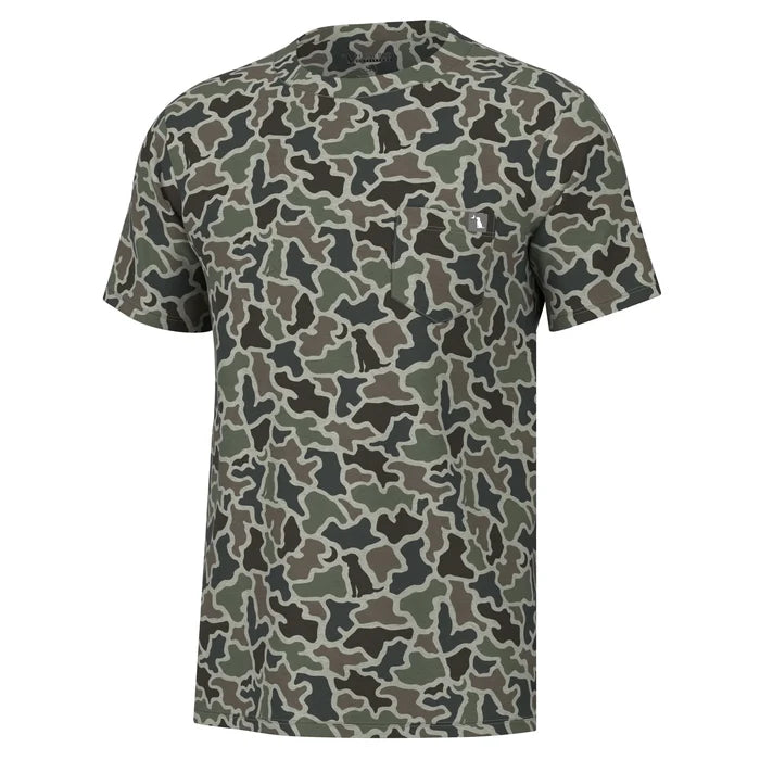 Local Boy SS Heather Blend Crew dog & moon camo