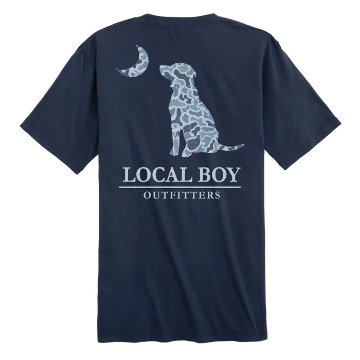 Local Boy Youth Distressed LCF Cobalt Dog & Moon Tee