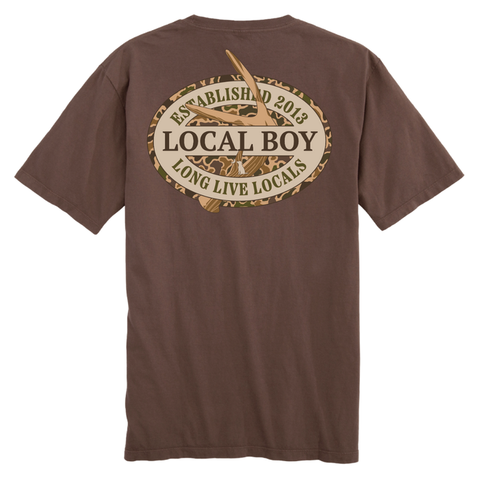 Local boy Youth Old School Antler Oval SS Tee
