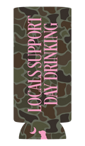 Local girl Day Drinker Slim Can Koozie