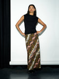 Lola Snake Print Satin Maxi Skirt