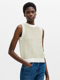 London Sleeveless Wave Knit Jumper