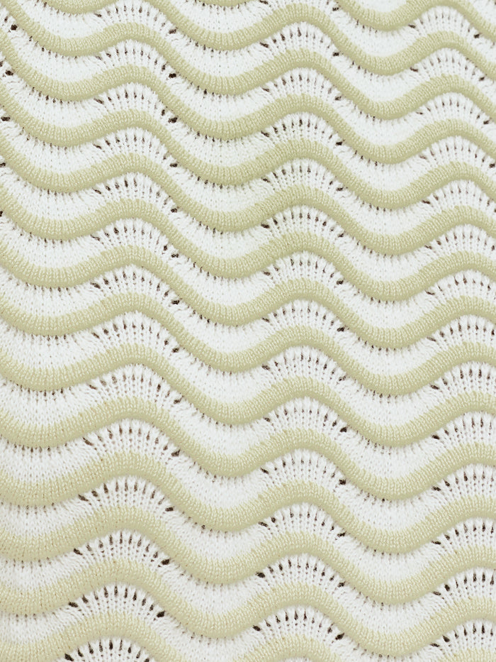 London Sleeveless Wave Knit Jumper