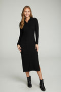 Long Sleeve Button Down Collar Dress WOMENS chaserbrand