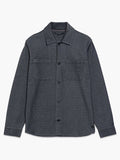 Long Sleeve Diagonal Stripe Jersey Monochrome Overshirt