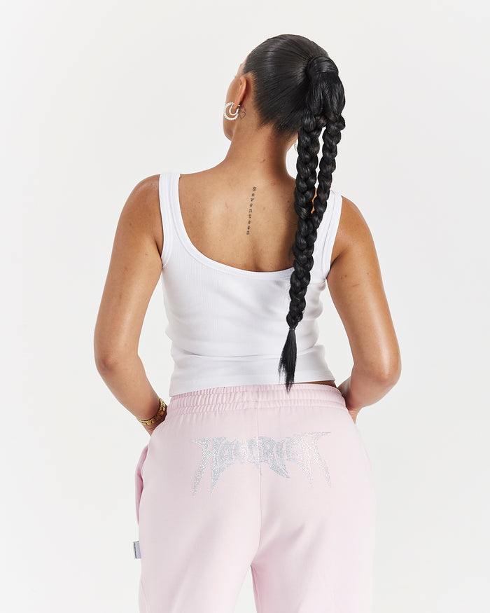 Lustre Vest - White/Rhinestone
