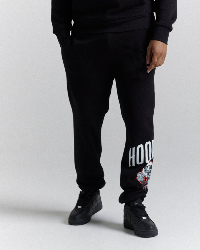 Menace Joggers - Black/White/Red