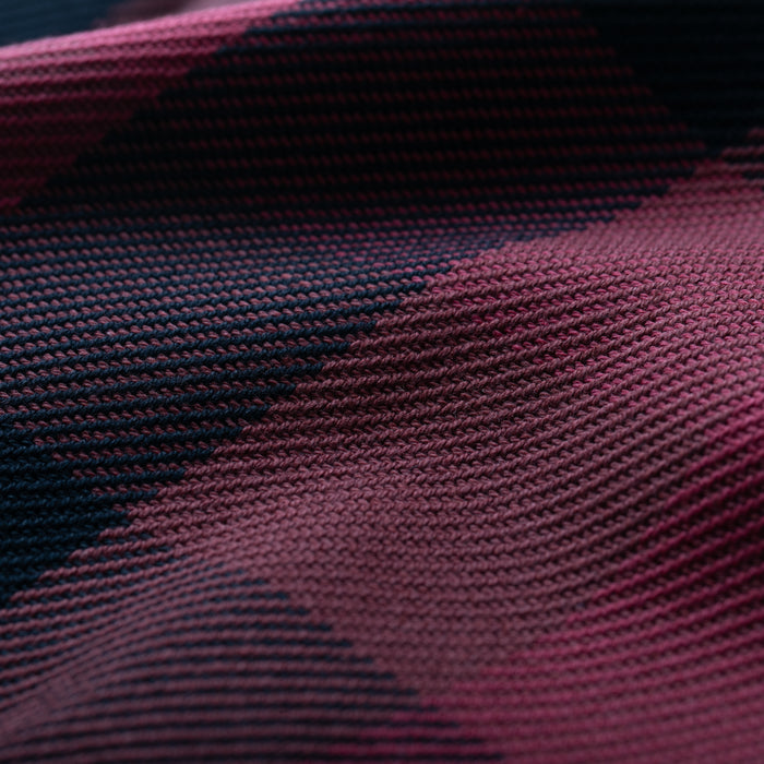 Close-up of Pladra Men's Fireside Flannel - Lumber Red, featuring premium Portuguese cotton in rich plaid.