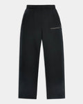 Black pants with 'Hoodrich' branding on a light gray background