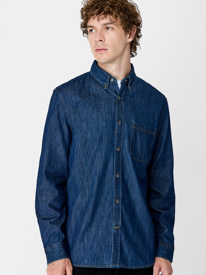 Mid Wash Denim Shirt