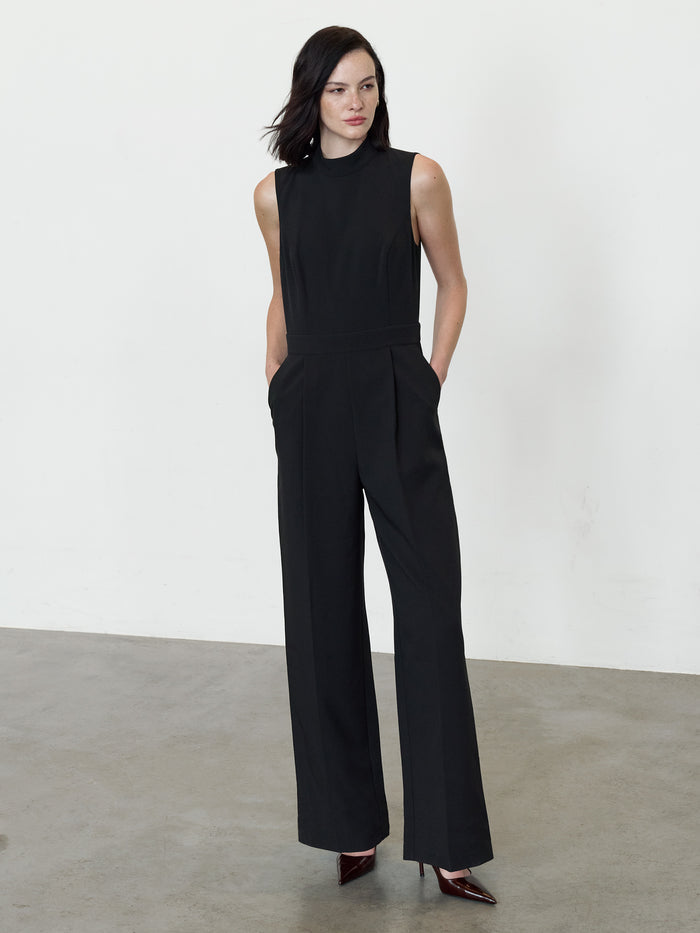 Miles Black Fringe Wide Leg Jumpsuit