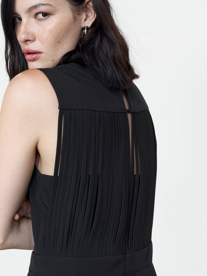 Miles Black Fringe Wide Leg Jumpsuit