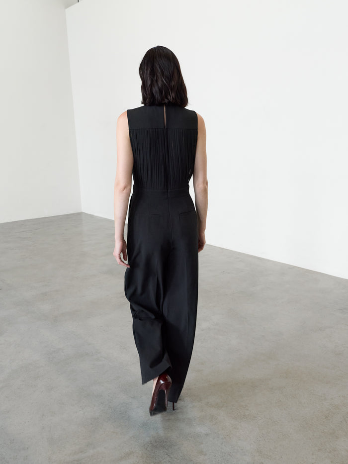 Miles Black Fringe Wide Leg Jumpsuit