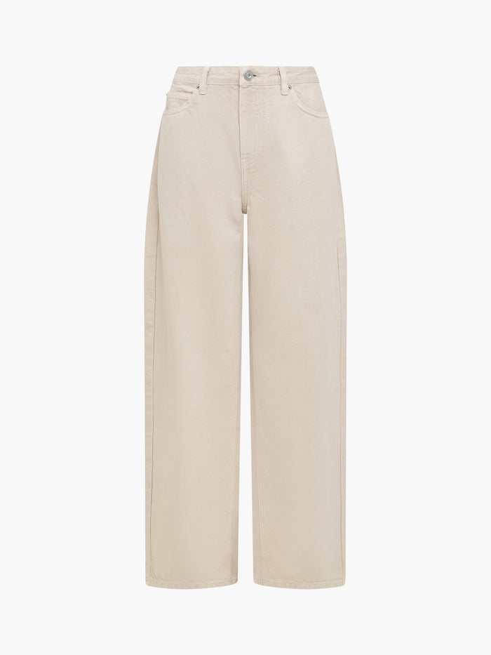 Misa Relaxed Cream Curved Leg Jeans