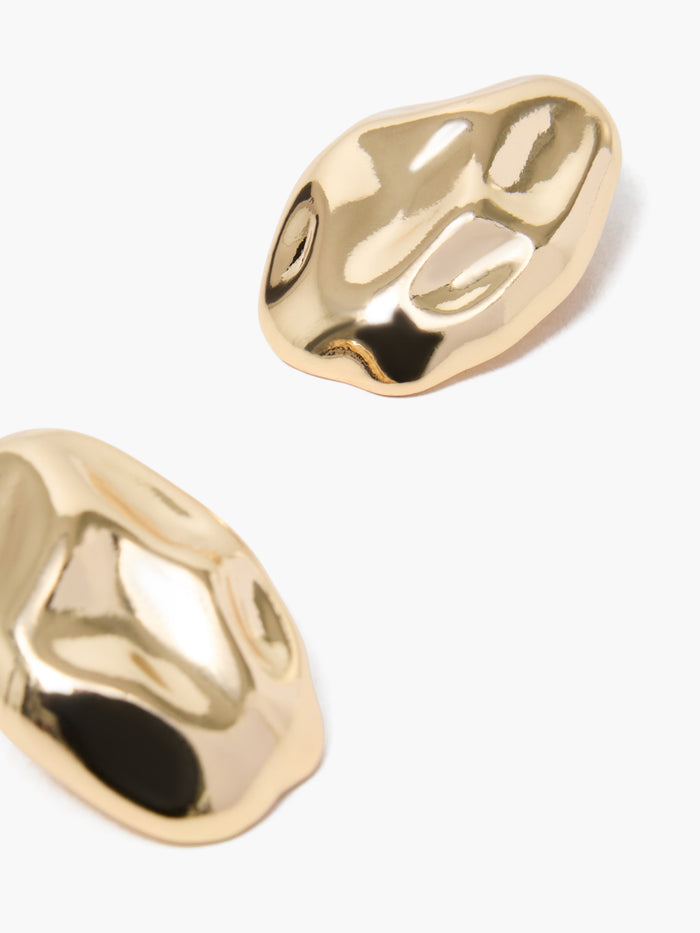 Molten Pebble Stud Earrings