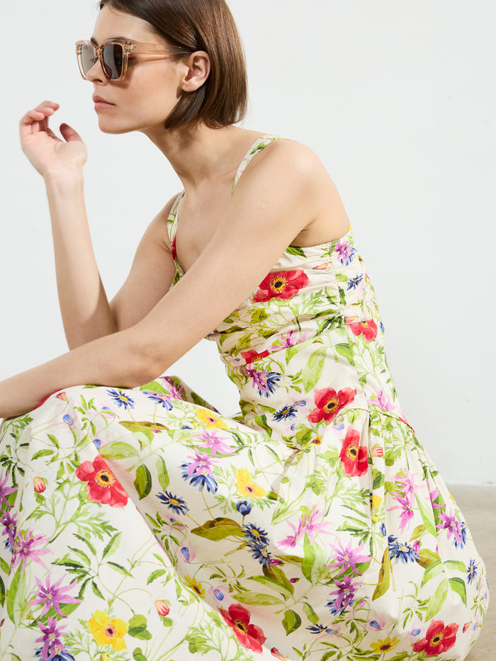 Monica Barletta Floral Midi Dress