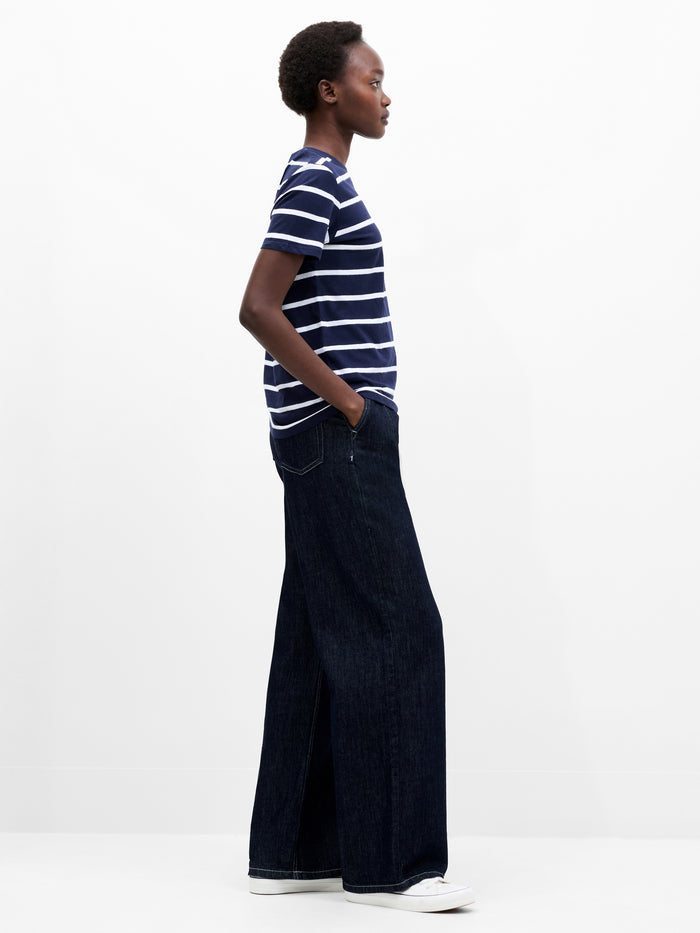 Monochrome Striped Peached T-Shirt