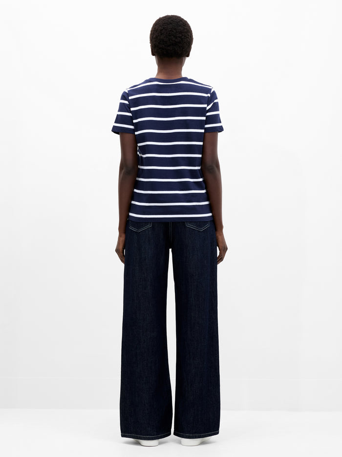 Monochrome Striped Peached T-Shirt