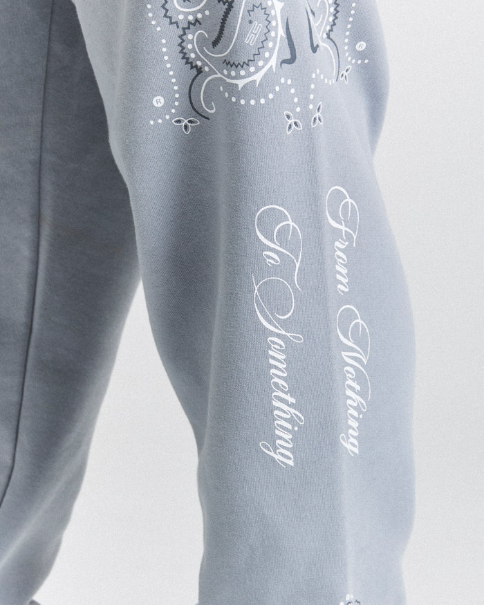 Motif Joggers - Grey/White